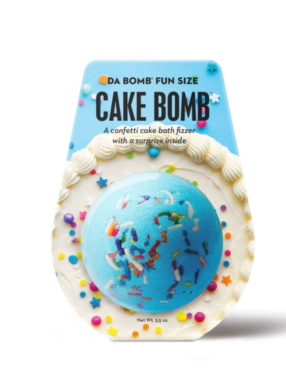 Da Bomb Bath Fizzers Cake Blue Confetti Bath Bomb
